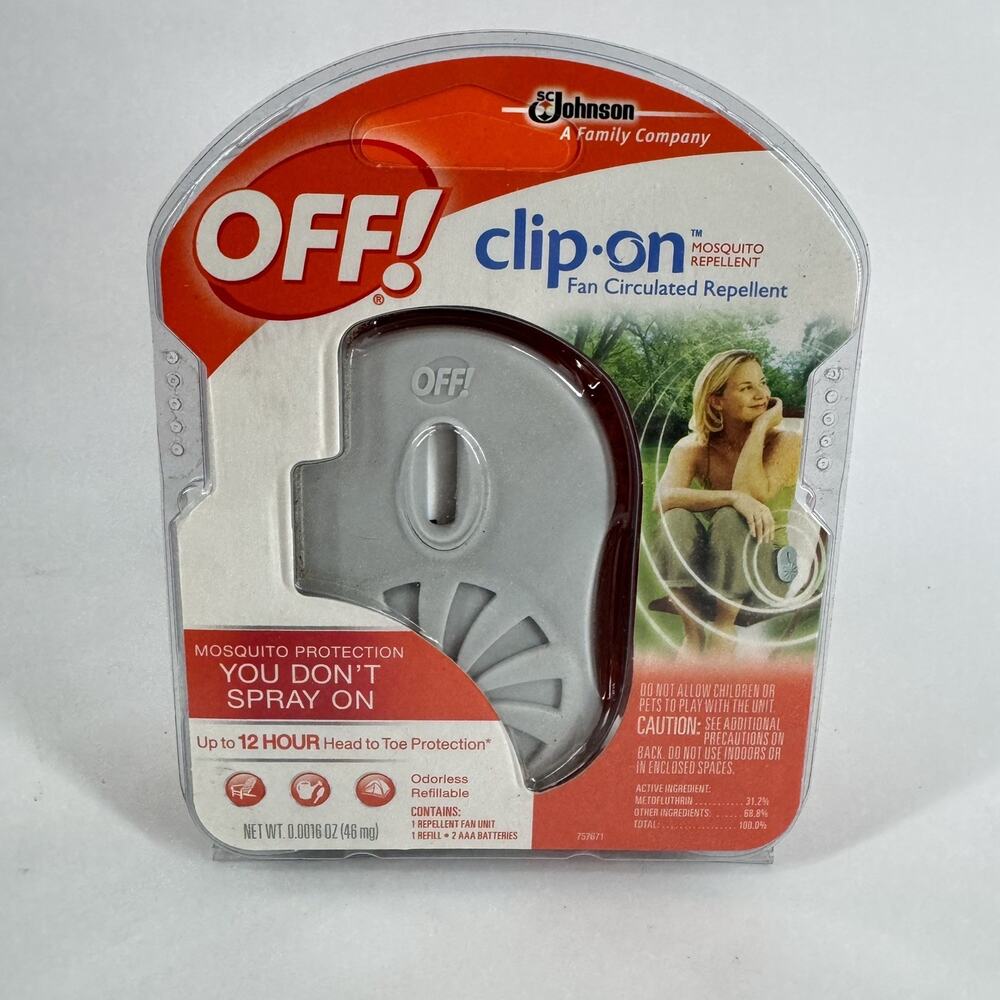 OFF! Clip On Mosquito Repellent Fan New In Package Refillable